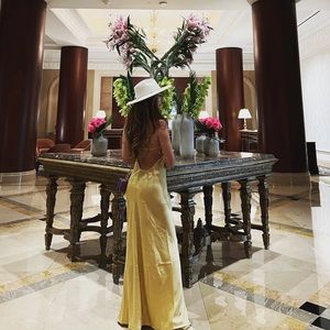 One Shoulder Backless Maxi Dress